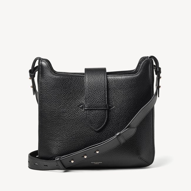 Ella Messenger Bag Black Pebble