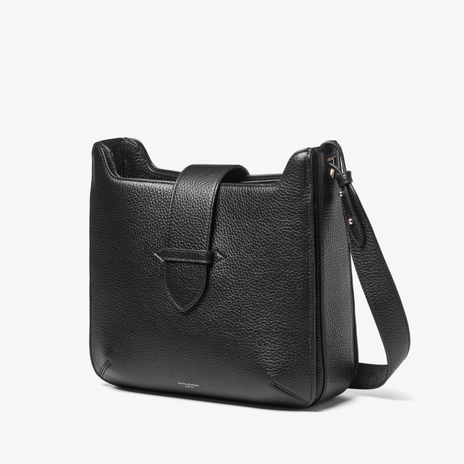 Ella Messenger Bag Black Pebble