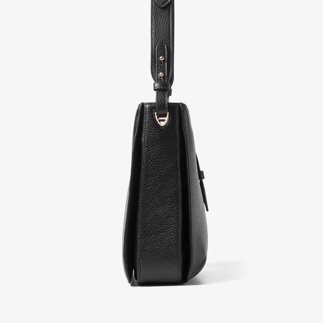 Ella Messenger Bag Black Pebble