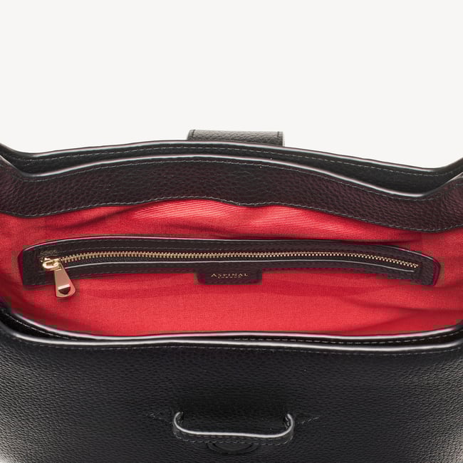 Ella Messenger Bag Black Pebble
