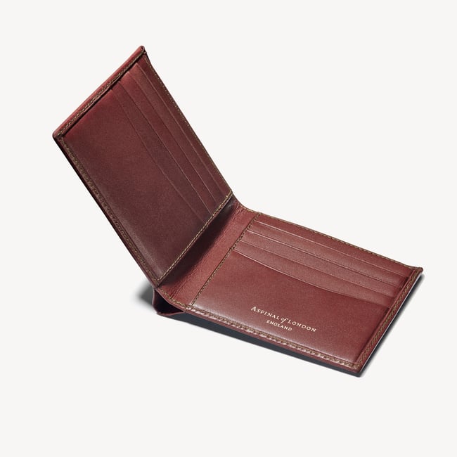 8 Card Billfold Wallet Smooth Cognac