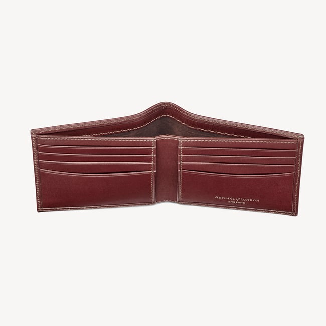 8 Card Billfold Wallet Smooth Cognac