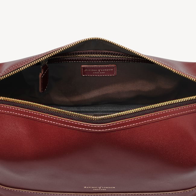 Men's Leather Wash Bag Smooth Cognac