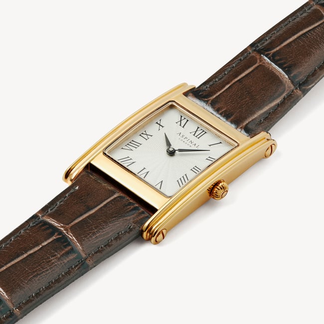 Leather Strap Watch - Chestnut Croc Mayfair® Watch | Aspinal