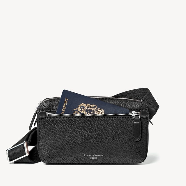 Reporter Compact Crossbody Black Pebble