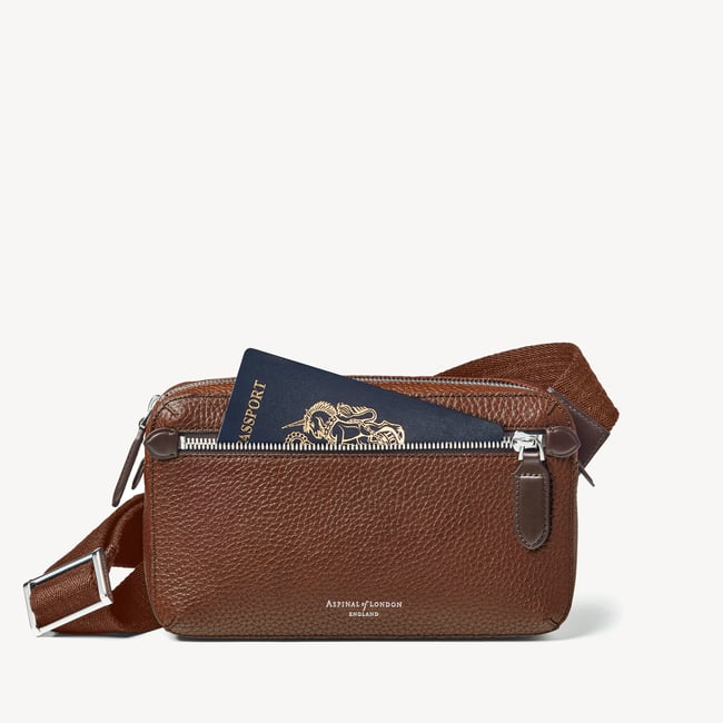 Reporter Compact Crossbody Tobacco Pebble
