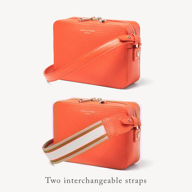 Camera Crossbody with Interchangeable Straps Coral Pebble