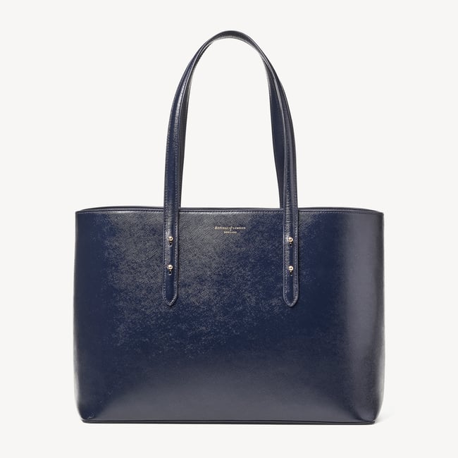 Regent Tote Navy Saffiano
