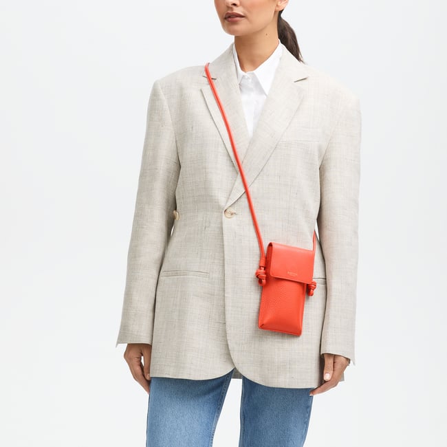 Ella Phone Pouch Coral Pebble