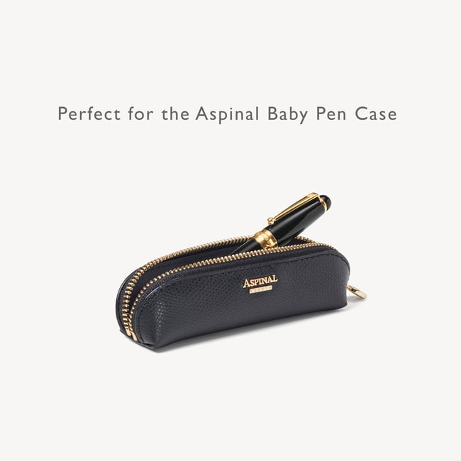 Baby Ballpoint Pen Black Enamel & 18ct Gold Plated