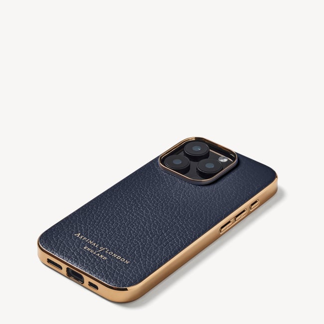 iPhone 15 Pro Case Navy Pebble