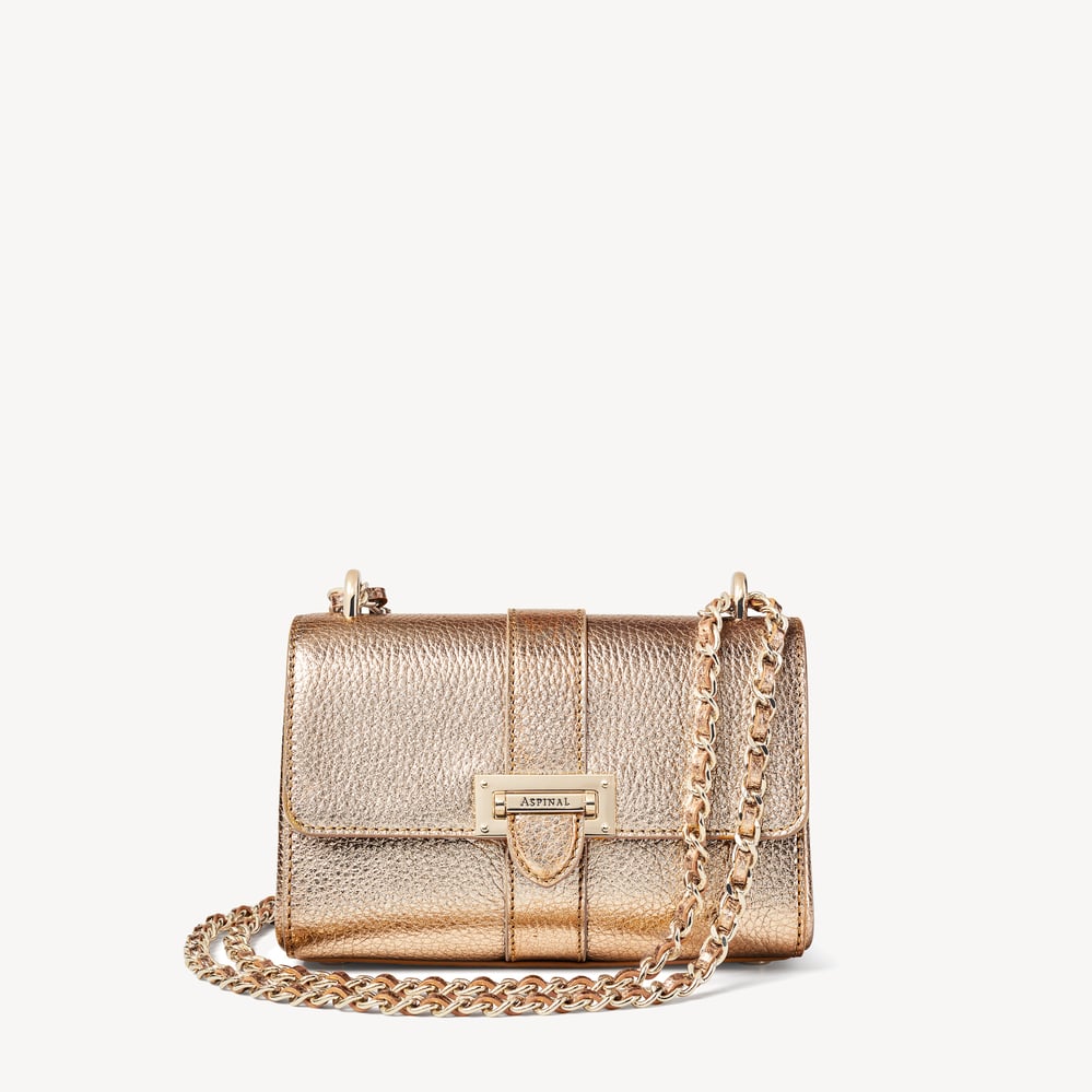 Micro Lottie Crossbody Bag Champagne Pebble