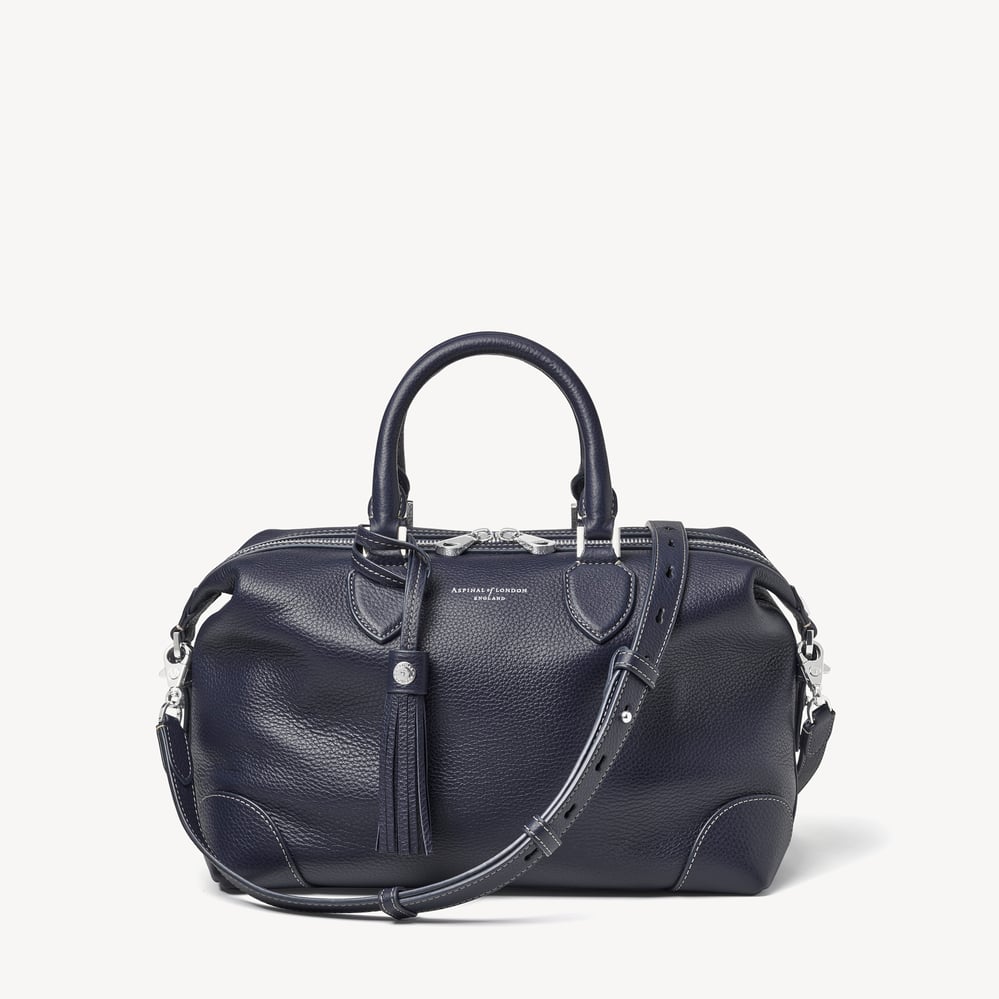 The Hudson Bag French Navy Milled Pebble