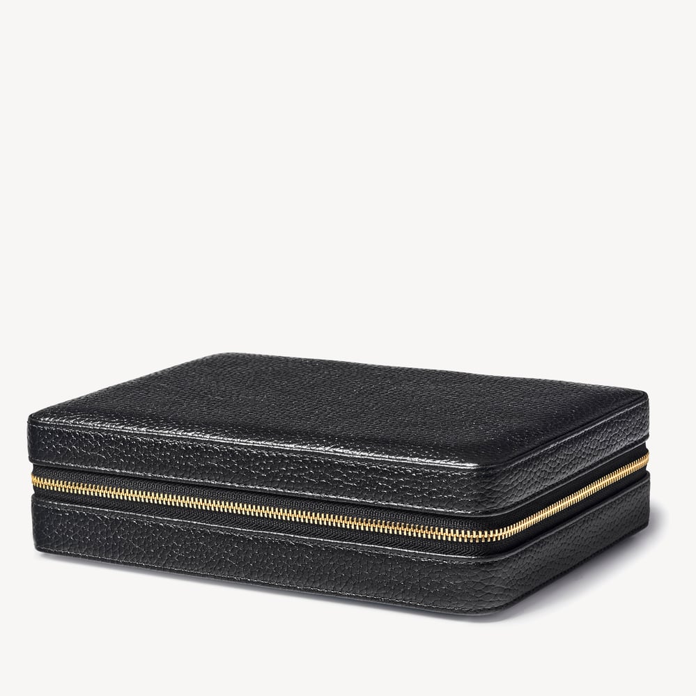 Large Travel Jewellery Case Black Pebble
