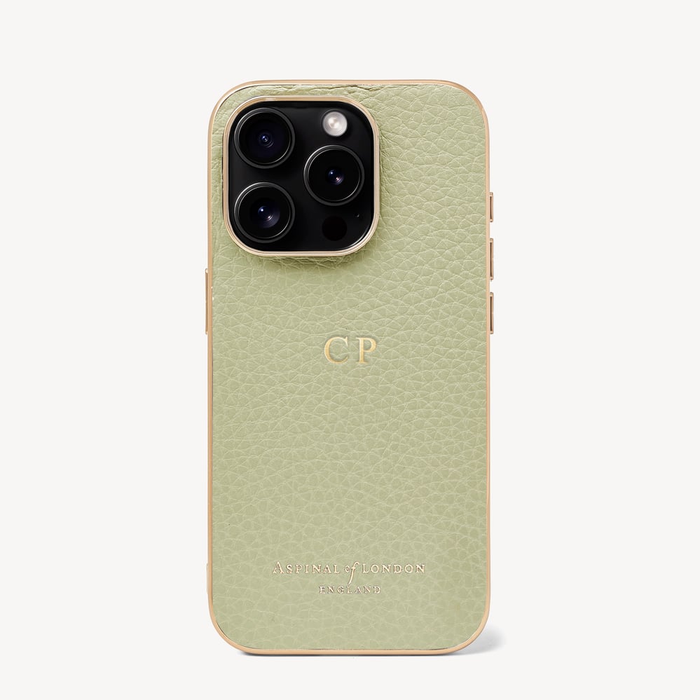 iPhone 15 Pro Case Pistachio Pebble