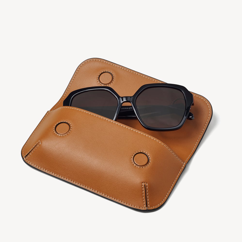 Ella Sunglasses Case Smooth Tan