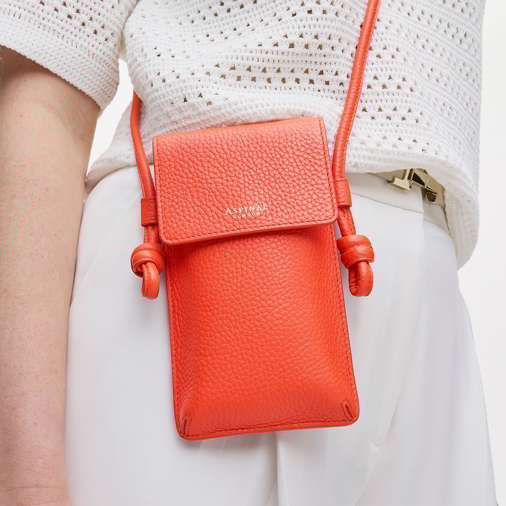 Ella Phone Pouch Coral Pebble