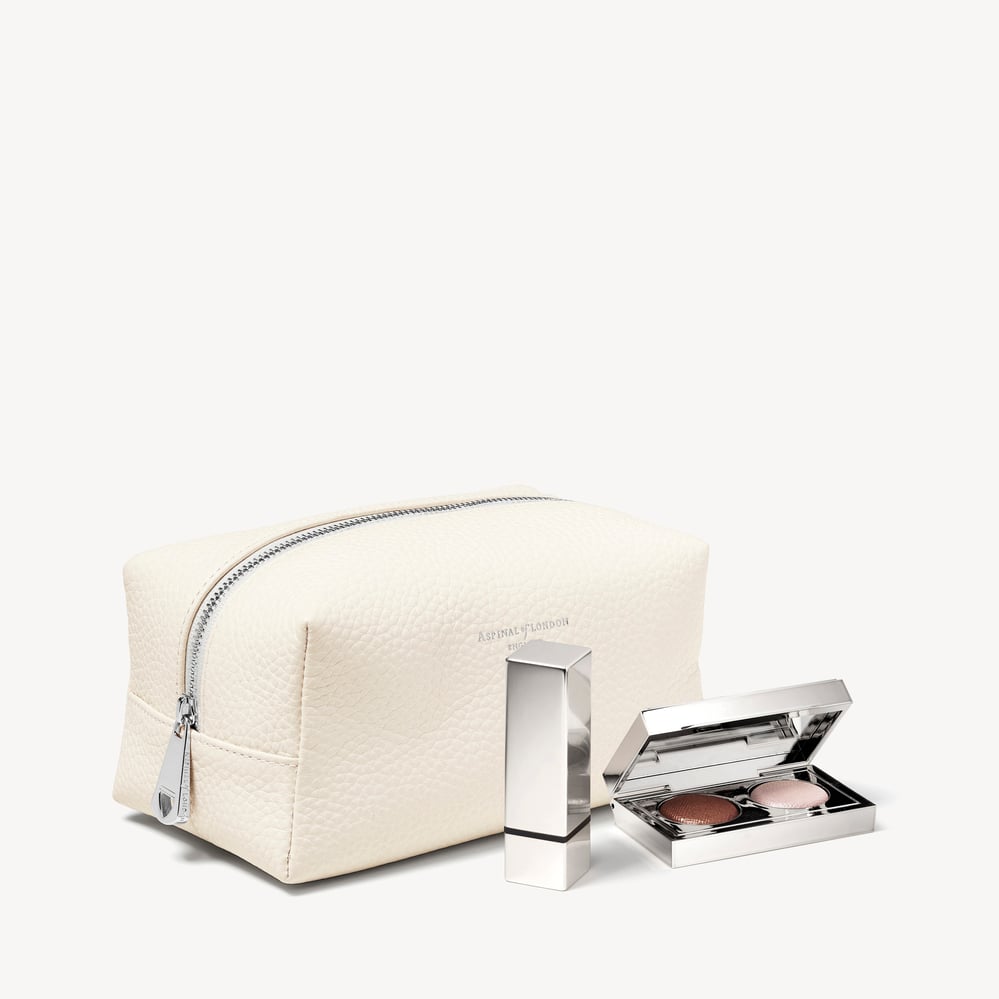 London Makeup Bag Chalk White Pebble
