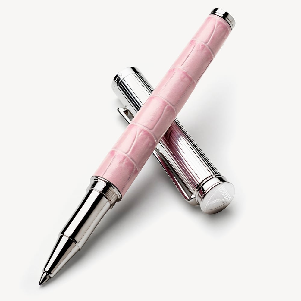 London Ballpoint Pen Deep Shine Powder Lilac Small Croc