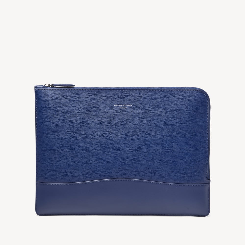 City Leather Folio Case Caspian Blue Saffiano