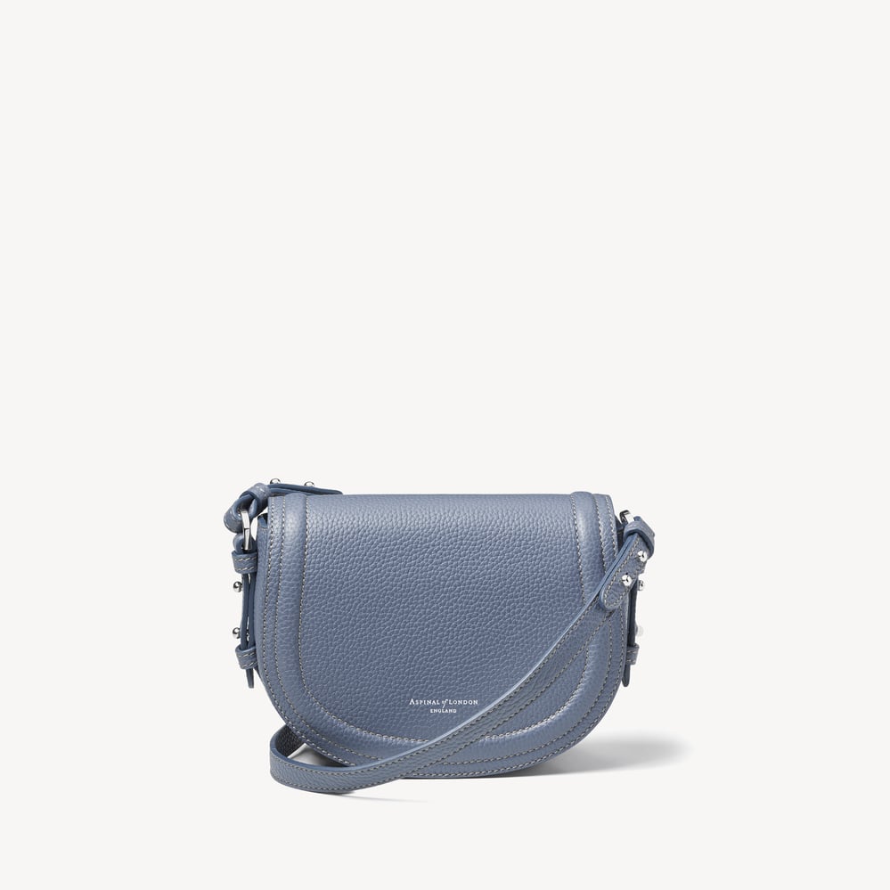 Small Stella Satchel Crossbody Heritage Blue Pebble