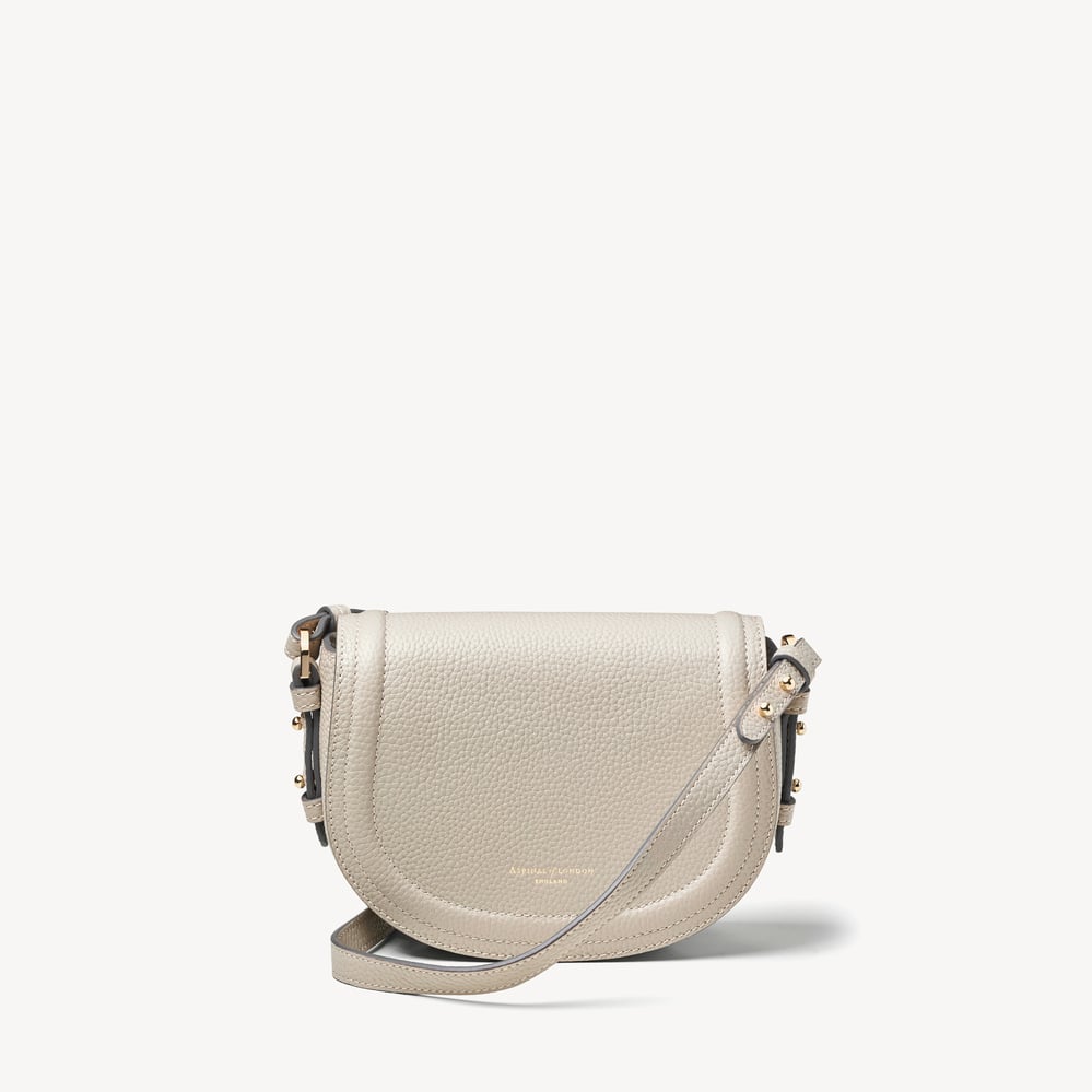 Small Stella Satchel Crossbody Dove Grey Pebble