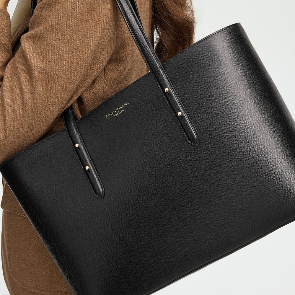 Regent Tote Black Saffiano