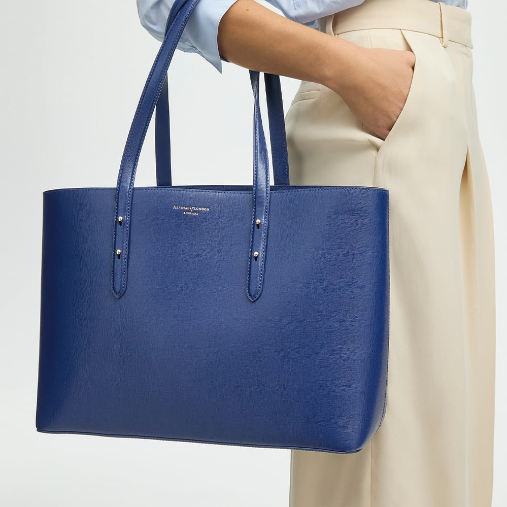 Regent Tote Caspian Blue Saffiano