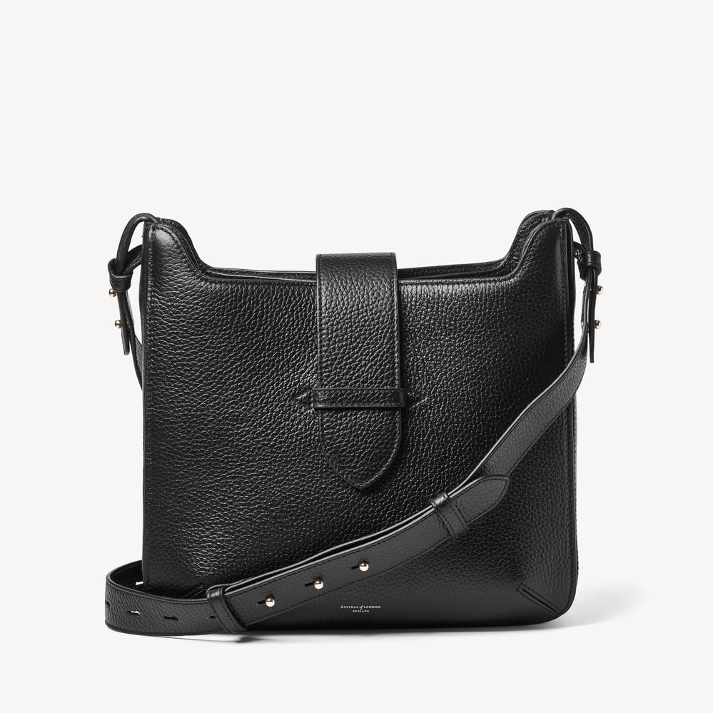 Ella Messenger Bag Black Pebble