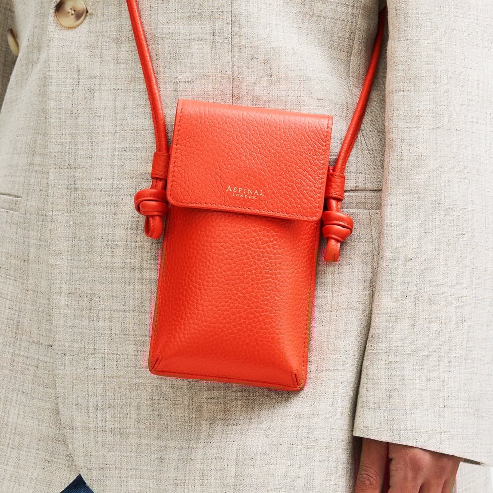 Ella Phone Pouch Coral Pebble