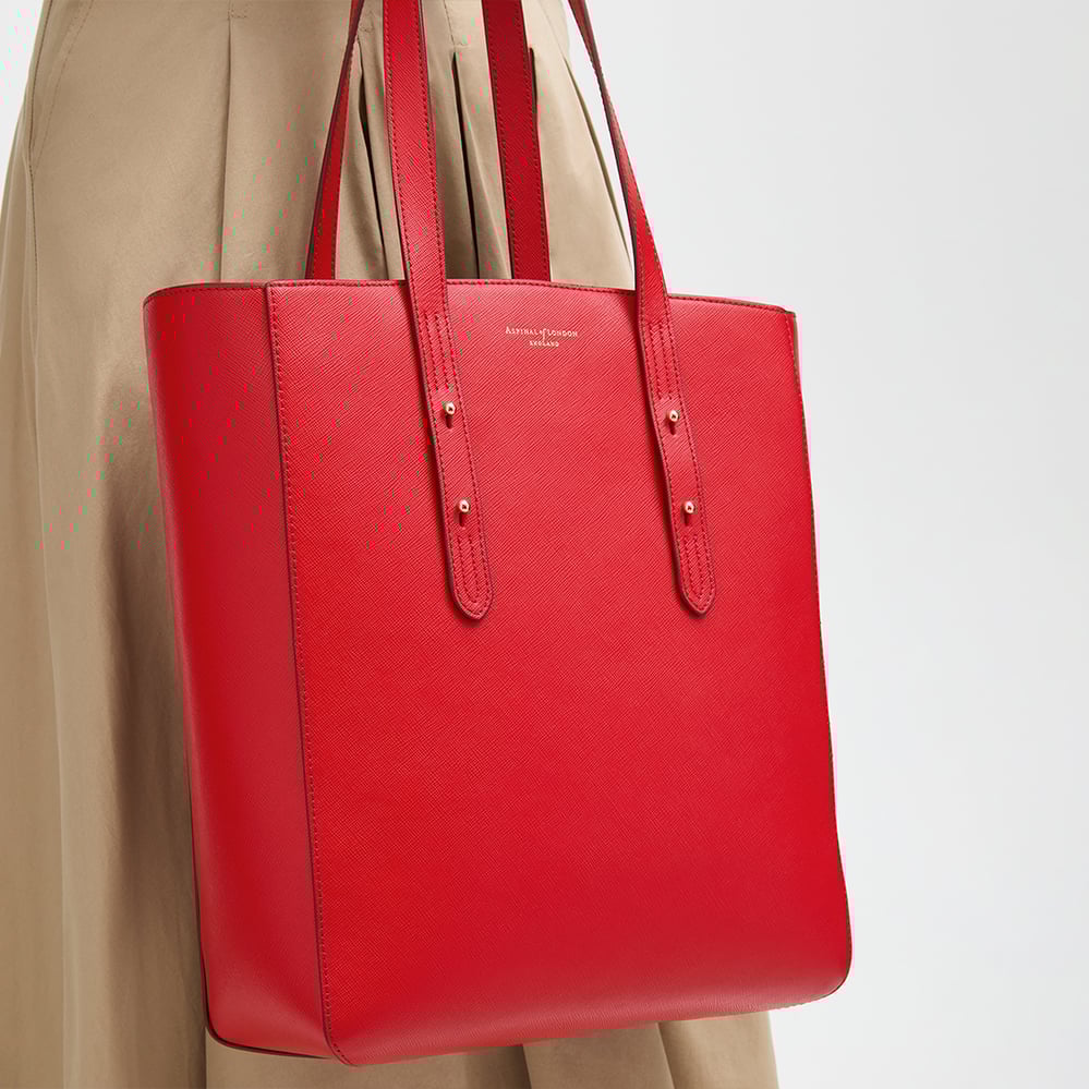 Essential Tote Scarlet Saffiano