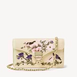 Mayfair® Clutch Bag in English Garden Hand Embroidery on Canvas Raffia from Aspinal of London