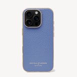 iPhone 16 Pro Case in Capri Blue Pebble from Aspinal of London