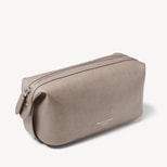 Mount Street Washbag in Warm Grey Saffiano from Aspinal of London
