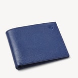 8 Card Billfold Wallet in Caspian Blue Saffiano from Aspinal of London