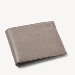 8 Card Billfold Wallet in Warm Grey Saffiano from Aspinal of London