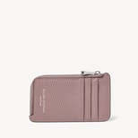 Zipped Coin & Card Holder in Heather Pebble from Aspinal of London
