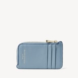 Zipped Coin & Card Holder in Bluebird Pebble from Aspinal of London