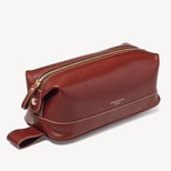 Men's Leather Wash Bag in Smooth Cognac from Aspinal of London