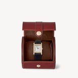 Travel Watch Roll in Smooth Cognac with Espresso Suede from Aspinal of London