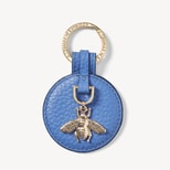 Bee Keyring in Capri Blue Pebble from Aspinal of London