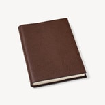 A5 Refillable Luxury Journal in Tobacco Pebble from Aspinal of London