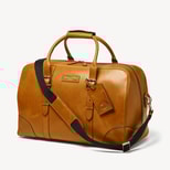 Harrison Large Weekender Travel Bag in Smooth English Tan from Aspinal of London