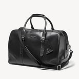 Harrison Large Weekender Travel Bag in Smooth Black from Aspinal of London