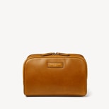 Harrison Toiletry Bag in Smooth English Tan from Aspinal of London