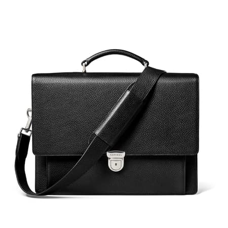 City Briefcase Heavy Grain & Branded Webbing (Black) main image 0
