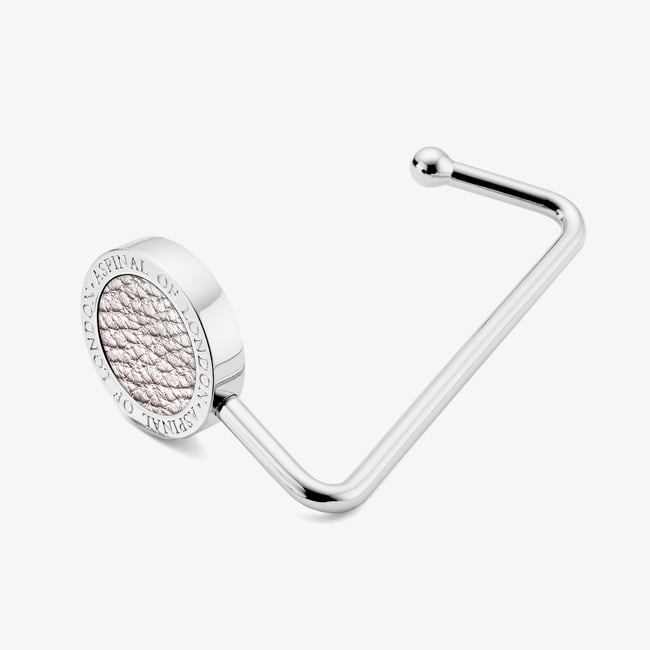 Aspinal Handbag Hook in Silver Pebble Aspinal of London
