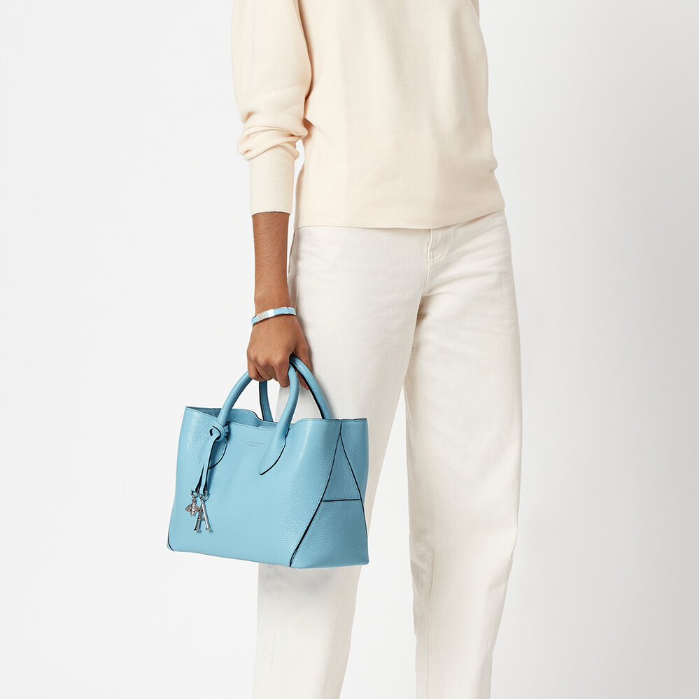 Midi London Tote Azure Blue Pebble