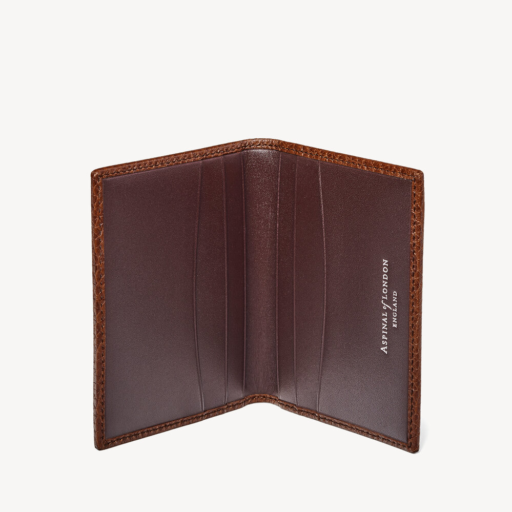 Double Fold Credit Card Holder Tobacco Pebble