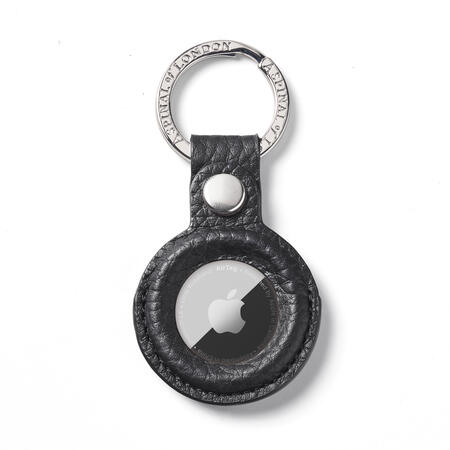 AirTag Key Ring in Black Pebble